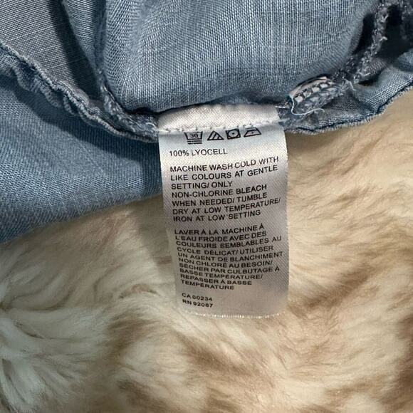 Saks fifth avenue dress blue chambray style dress | Sz S - Picture 7 of 7